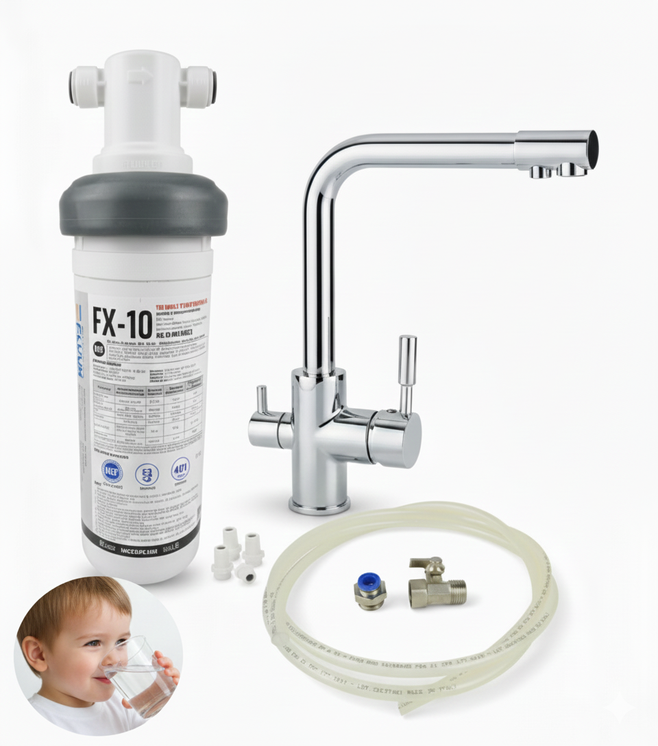 Filtru de Apa PureAqua, Certificat NSF 42 53 401, Filtrare 0.1Micron, Debit Marit, 3 Etape inclusiv Carbune Activ Ioni Argint - imagine 11